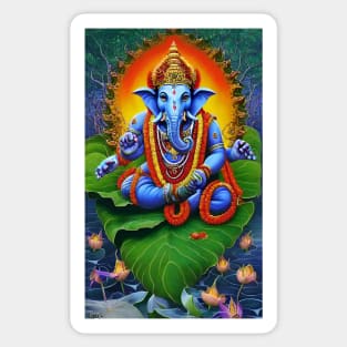 Ganesh lotus blossom Sticker